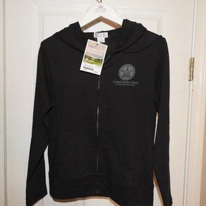 Ladies Black, Hooded ,Light weight sweater.